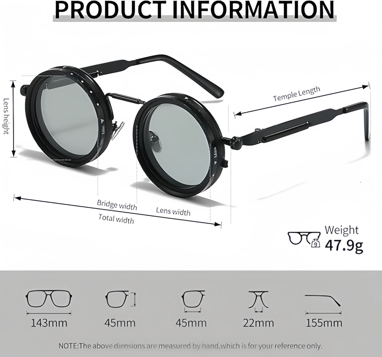 DrAcher ChronoGuard Variable-Tint Steampunk Glasses