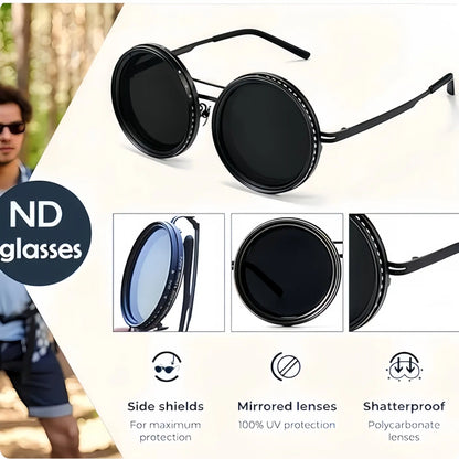 DrAcher ChronoGuard Variable-Tint Steampunk Glasses