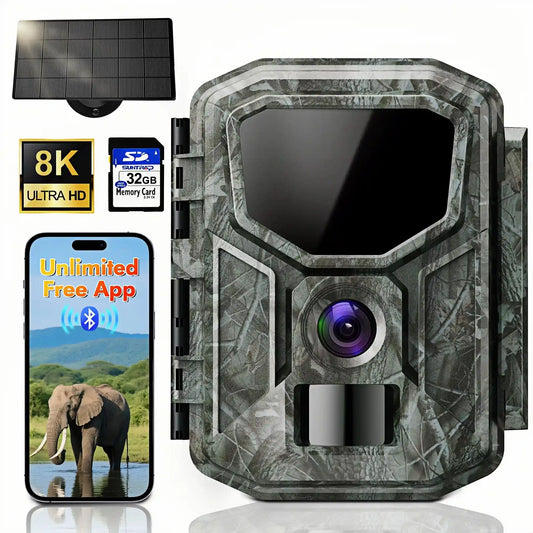 DrAcher Solar WiFi Wildlife Camera (8K Ultra HD)