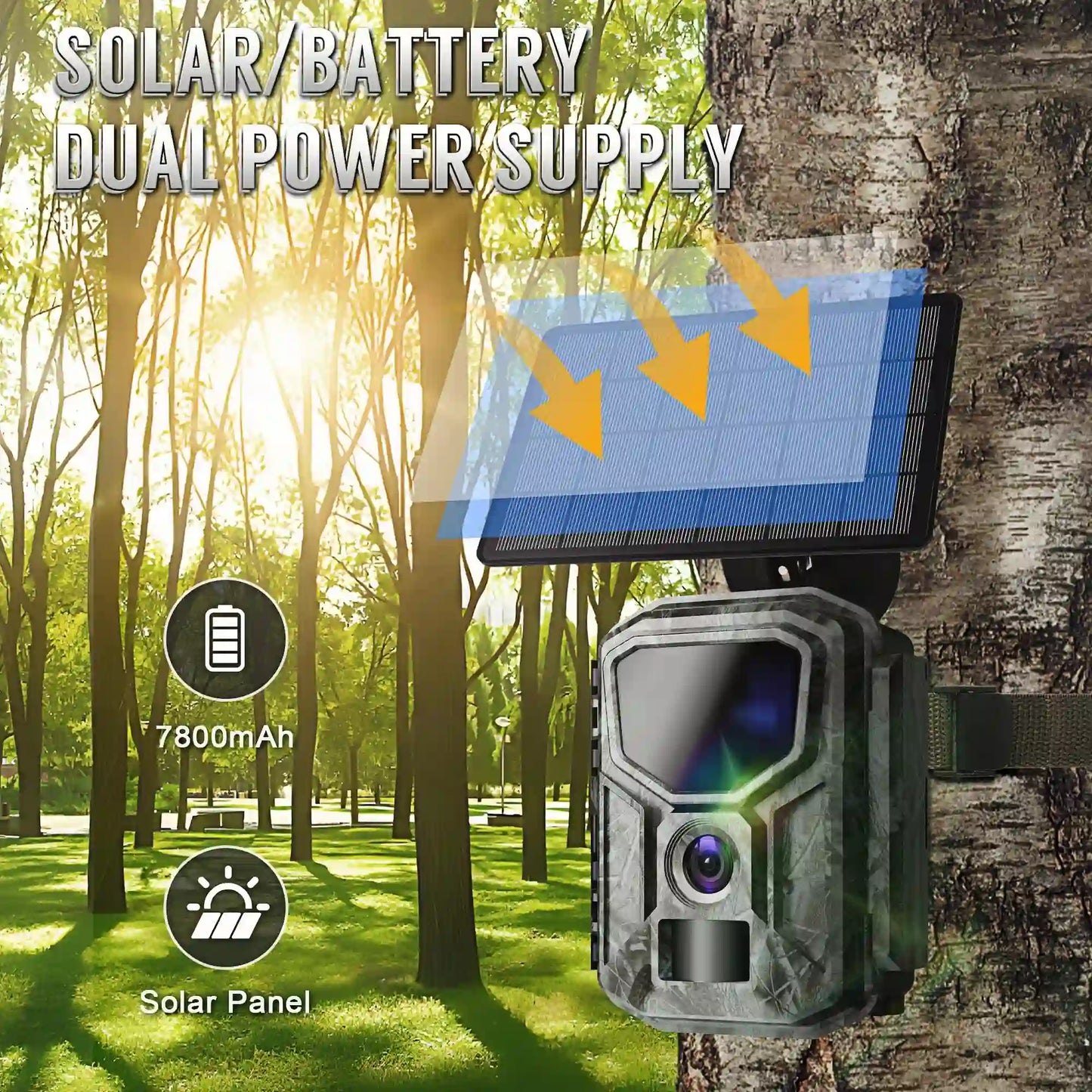 DrAcher Solar WiFi Wildlife Camera (8K Ultra HD)