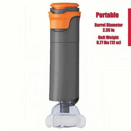 DrAcher Portable anti-choking device — compact 2.36 inch diameter, only 0.77 lbs, lightweight choking rescue device for travel, car, and on-the-go emergency use